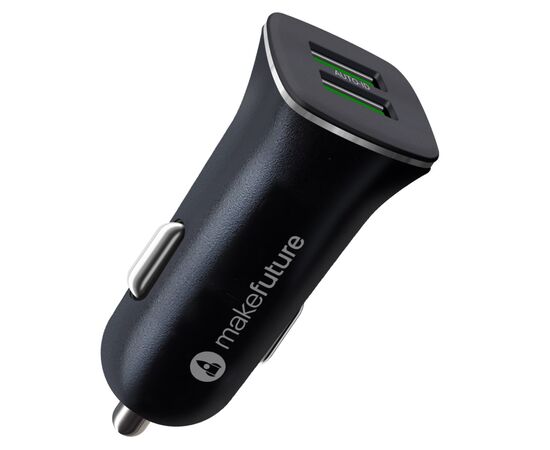 Зарядний пристрій MakeFuture Car 2.4A 2USB Black (MCC-21BK), зображення 2 Зарядний пристрій MakeFuture Car 2.4A 2USB Black (MCC-21BK), зображення 2