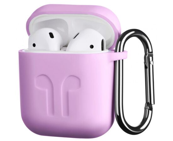 Чехол для наушников 2E для Apple AirPods Pure Color Silicone Imprint 1.5 мм Lavende (2E-AIR-PODS-IBSI-1.5-LV), изображение 2 Чехол для наушников 2E для Apple AirPods Pure Color Silicone Imprint 1.5 мм Lavende (2E-AIR-PODS-IBSI-1.5-LV), изображение 2
