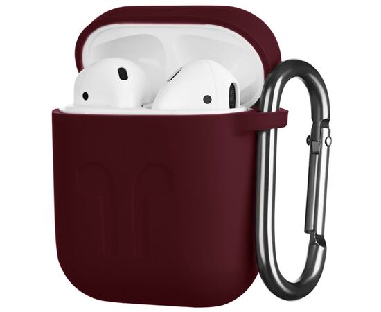 Чехол для наушников 2E для Apple AirPods Pure Color Silicone Imprint 1.5 мм Marsala (2E-AIR-PODS-IBSI-1.5-M), изображение 2 Чехол для наушников 2E для Apple AirPods Pure Color Silicone Imprint 1.5 мм Marsala (2E-AIR-PODS-IBSI-1.5-M), изображение 2