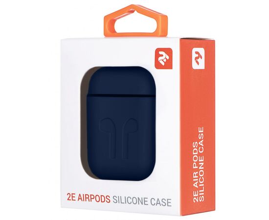 Чехол для наушников 2E для Apple AirPods Pure Color Silicone Imprint 1.5 мм Navy (2E-AIR-PODS-IBSI-1.5-NV), изображение 3 Чехол для наушников 2E для Apple AirPods Pure Color Silicone Imprint 1.5 мм Navy (2E-AIR-PODS-IBSI-1.5-NV), изображение 3
