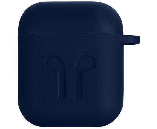 Чехол для наушников 2E для Apple AirPods Pure Color Silicone Imprint 1.5 мм Navy (2E-AIR-PODS-IBSI-1.5-NV)