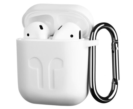 Чехол для наушников 2E для Apple AirPods Pure Color Silicone Imprint 1.5 мм White (2E-AIR-PODS-IBSI-1.5-WT), изображение 2 Чехол для наушников 2E для Apple AirPods Pure Color Silicone Imprint 1.5 мм White (2E-AIR-PODS-IBSI-1.5-WT), изображение 2