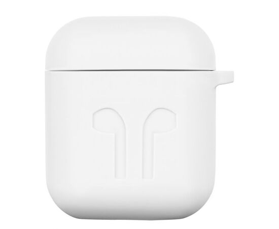 Чехол для наушников 2E для Apple AirPods Pure Color Silicone Imprint 1.5 мм White (2E-AIR-PODS-IBSI-1.5-WT)