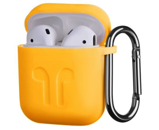 Чехол для наушников 2E для Apple AirPods Pure Color Silicone Imprint 1.5 мм Yellow (2E-AIR-PODS-IBSI-1.5-YW), изображение 2 Чехол для наушников 2E для Apple AirPods Pure Color Silicone Imprint 1.5 мм Yellow (2E-AIR-PODS-IBSI-1.5-YW), изображение 2
