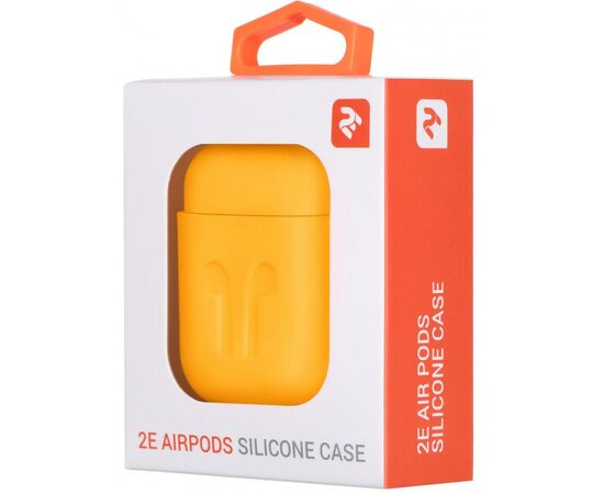 Чехол для наушников 2E для Apple AirPods Pure Color Silicone Imprint 1.5 мм Yellow (2E-AIR-PODS-IBSI-1.5-YW), изображение 3 Чехол для наушников 2E для Apple AirPods Pure Color Silicone Imprint 1.5 мм Yellow (2E-AIR-PODS-IBSI-1.5-YW), изображение 3