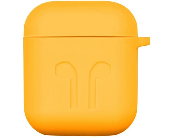 Чохол для навушників 2E для Apple AirPods Pure Color Silicone Imprint 1.5 мм Yellow (2E-AIR-PODS-IBSI-1.5-YW)