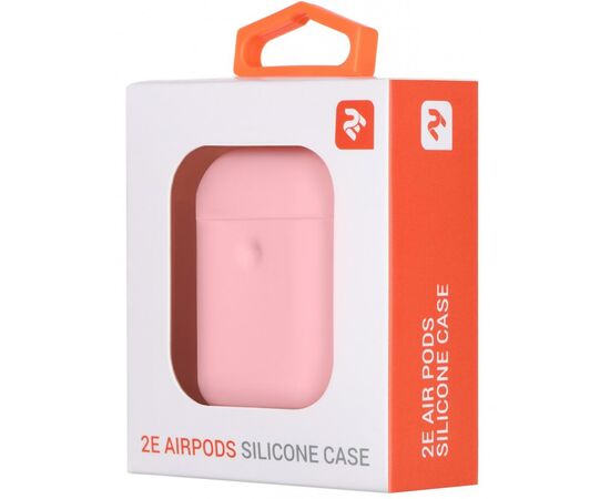Чехол для наушников 2E для Apple AirPods Pure Color Silicone 3.0 мм Light pink (2E-AIR-PODS-IBPCS-3-LPK), изображение 3