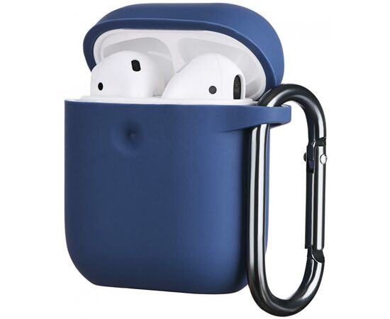 Чехол для наушников 2E для Apple AirPods Pure Color Silicone 3.0 мм Navy (2E-AIR-PODS-IBPCS-3-NV), изображение 2