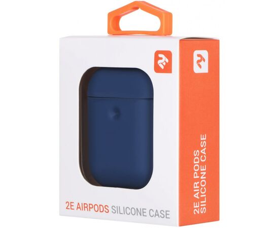Чехол для наушников 2E для Apple AirPods Pure Color Silicone 3.0 мм Navy (2E-AIR-PODS-IBPCS-3-NV), изображение 3