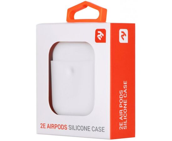 Чехол для наушников 2E для Apple AirPods Pure Color Silicone 3.0 мм Star White (2E-AIR-PODS-IBPCS-3-WT), изображение 3