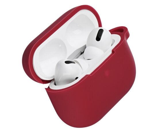 Чехол для наушников 2E для Apple AirPods Pro Pure Color Silicone 2.5 мм Cherry red (2E-PODSPR-IBPCS-2.5-CHR), изображение 2 Чехол для наушников 2E для Apple AirPods Pro Pure Color Silicone 2.5 мм Cherry red (2E-PODSPR-IBPCS-2.5-CHR), изображение 2