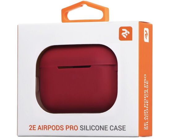 Чехол для наушников 2E для Apple AirPods Pro Pure Color Silicone 2.5 мм Cherry red (2E-PODSPR-IBPCS-2.5-CHR), изображение 4 Чехол для наушников 2E для Apple AirPods Pro Pure Color Silicone 2.5 мм Cherry red (2E-PODSPR-IBPCS-2.5-CHR), изображение 4