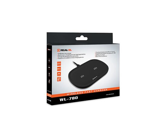 Зарядний пристрій REAL-EL WL-780 black (EL123160020)