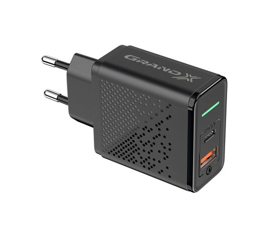 Зарядний пристрій Grand-X Fast Сharge 6-в-1 PD 3.0, QС3.0, AFC,SCP,FCP,VOOC 1USB+1Type (CH-880), зображення 2 Зарядний пристрій Grand-X Fast Сharge 6-в-1 PD 3.0, QС3.0, AFC,SCP,FCP,VOOC 1USB+1Type (CH-880), зображення 2