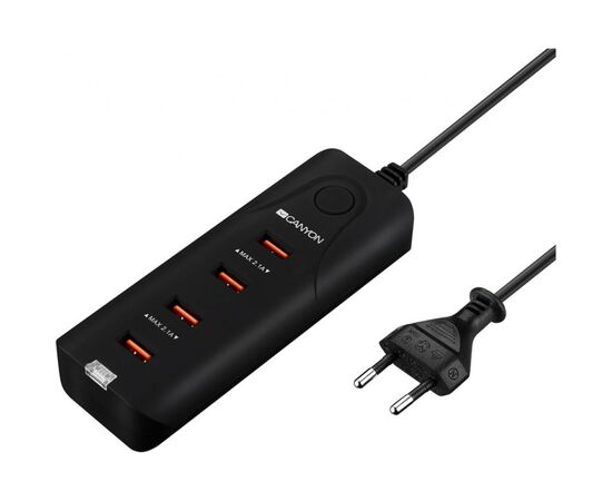 Зарядное устройство Canyon 4xUSB AC (CNE-CHA09B), изображение 2 Зарядное устройство Canyon 4xUSB AC (CNE-CHA09B), изображение 2