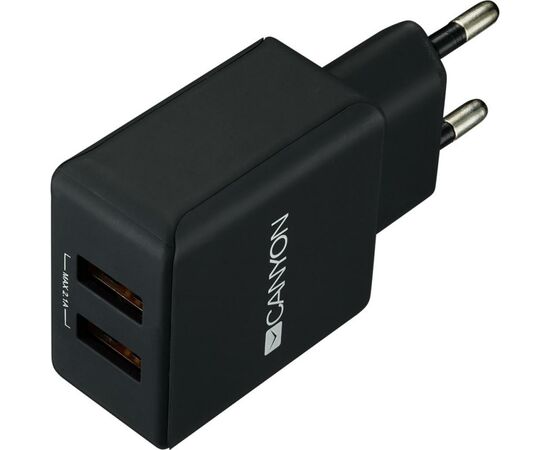 Зарядний пристрій Canyon 2xUSB AC (CNE-CHA03B)
