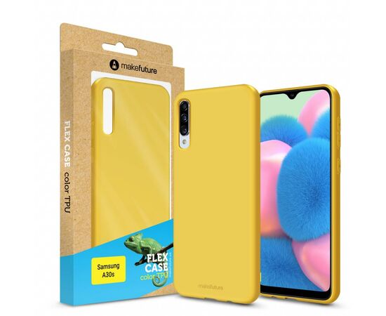 Чехол для моб. телефона MakeFuture Flex Case (Soft-touch TPU) Samsung A30s Yellow (MCF-SA30SYE)