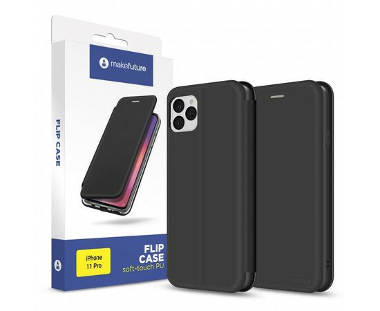 Чохол до моб. телефона MakeFuture Flip Case (Soft-Touch PU) Apple iPhone 11 Pro Black (MCP-AI11PBK)