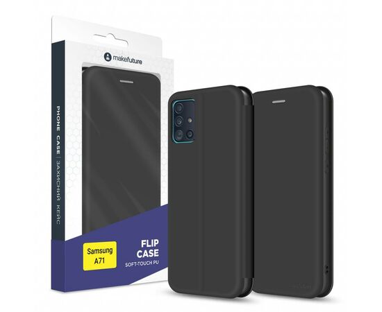 Чохол до моб. телефона MakeFuture Samsung A71 Flip (Soft-Touch PU) Black (MCP-SA71BK)