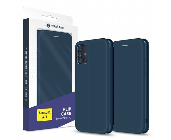 Чехол для моб. телефона MakeFuture Samsung A71 Flip (Soft-Touch PU) Blue (MCP-SA71BL)