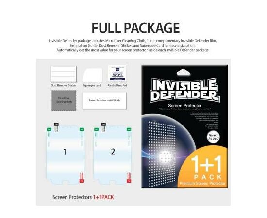 Плівка захисна Ringke для телефона Samsung Galaxy A5 2017 Duos SM-A520 Full Cover (RSP4321), зображення 2
