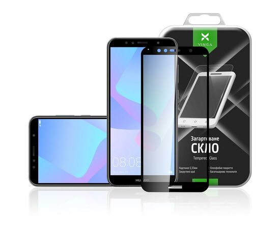Стекло защитное Vinga для Huawei Y6 2018 (Black) (VTPGS-Y62018)