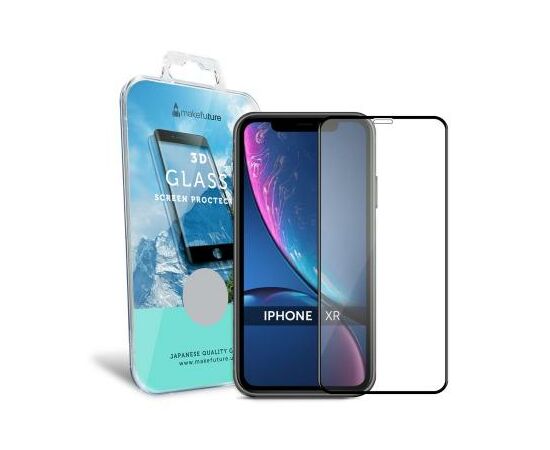 Стекло защитное MakeFuture для Apple iPhone XR 3D Black (MG3D-AIXRB), изображение 3 Стекло защитное MakeFuture для Apple iPhone XR 3D Black (MG3D-AIXRB), изображение 3