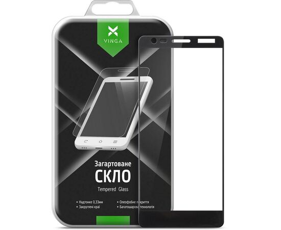 Стекло защитное Vinga для Nokia 3.1 Black (VTPGS-N31B), изображение 2 Стекло защитное Vinga для Nokia 3.1 Black (VTPGS-N31B), изображение 2