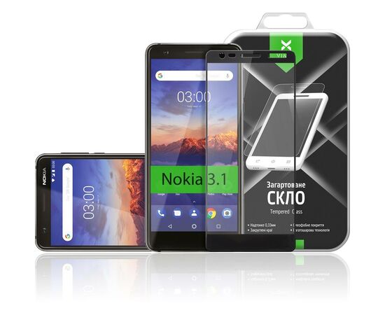 Стекло защитное Vinga для Nokia 3.1 Black (VTPGS-N31B), изображение 3 Стекло защитное Vinga для Nokia 3.1 Black (VTPGS-N31B), изображение 3