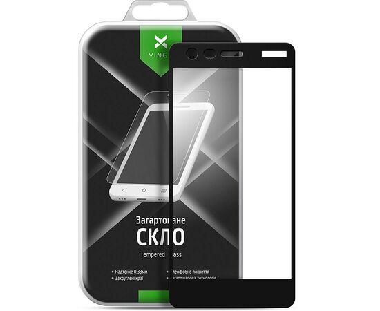 Стекло защитное Vinga для Nokia 2 Black (VTPGS-N2B), изображение 2 Стекло защитное Vinga для Nokia 2 Black (VTPGS-N2B), изображение 2
