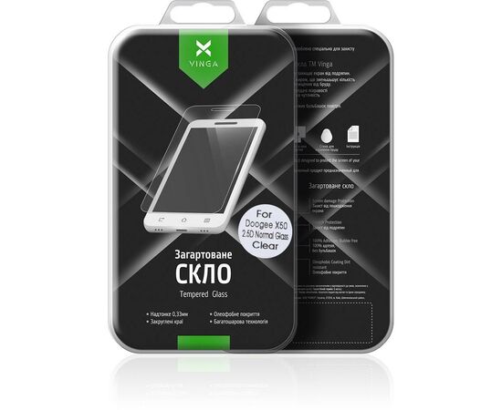 Скло захисне Vinga для Doogee X50 (VTPGS-DX50L), зображення 9 Скло захисне Vinga для Doogee X50 (VTPGS-DX50L), зображення 9