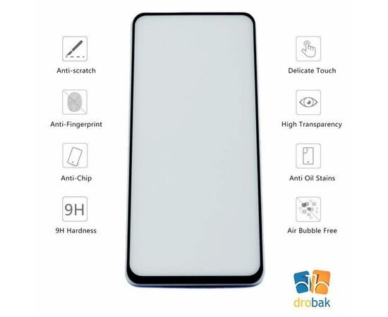 Скло захисне Drobak Full Glue для Samsung Galaxy A80 (Black (441607), зображення 2 Скло захисне Drobak Full Glue для Samsung Galaxy A80 (Black (441607), зображення 2