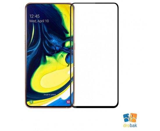 Стекло защитное Drobak Full Glue для Samsung Galaxy A80 (Black (441607)