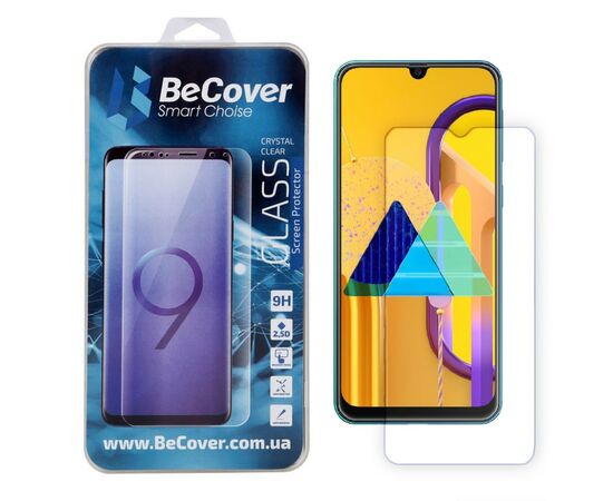 Стекло защитное BeCover Galaxy M30s SM-M307 Crystal Clear Glass (704110), изображение 2 Стекло защитное BeCover Galaxy M30s SM-M307 Crystal Clear Glass (704110), изображение 2