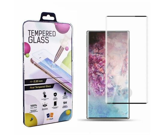 Стекло защитное Drobak Galaxy Note 10 Black 3D Full Cover, Edge Glue (441616)
