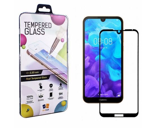 Стекло защитное Drobak для Huawei Y5 2019 (Black) (448422)