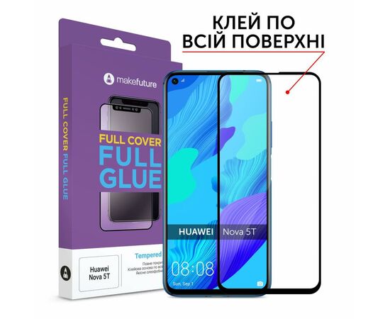 Скло захисне MakeFuture Huawei Nova 5T Full Cover Full Glue (MGF-HUN5T)