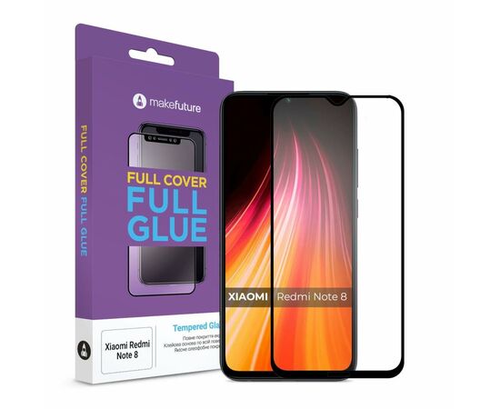 Скло захисне MakeFuture Xiaomi Redmi Note 8 Full Cover Full Glue (MGF-XRN8)