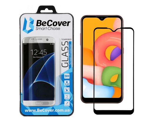 Стекло защитное BeCover Samsung Galaxy A01 SM-A015 Black (704666)