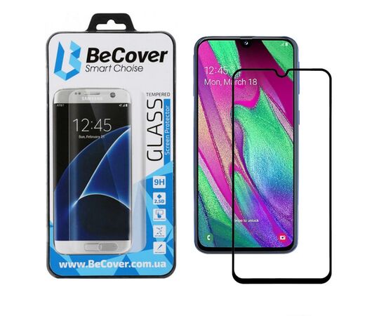 Стекло защитное BeCover Samsung Galaxy A40 SM-A405 Black (703802)