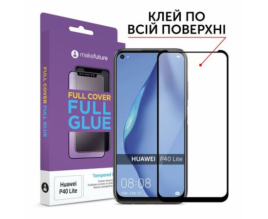 Стекло защитное MakeFuture Huawei P40 Lite Full Cover Full Glue (MGF-HUP40L)