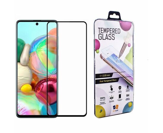 Стекло защитное Drobak Samsung Galaxy A71 (Black) (454518)