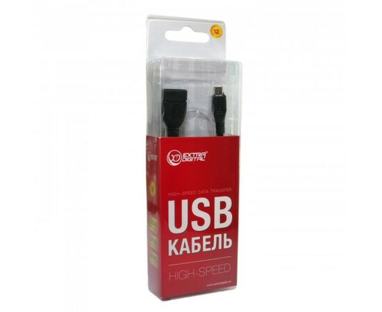 Дата кабель OTG USB 2.0 AF to Micro 5P 0.5m Extradigital (KBO1617), зображення 4 Дата кабель OTG USB 2.0 AF to Micro 5P 0.5m Extradigital (KBO1617), зображення 4