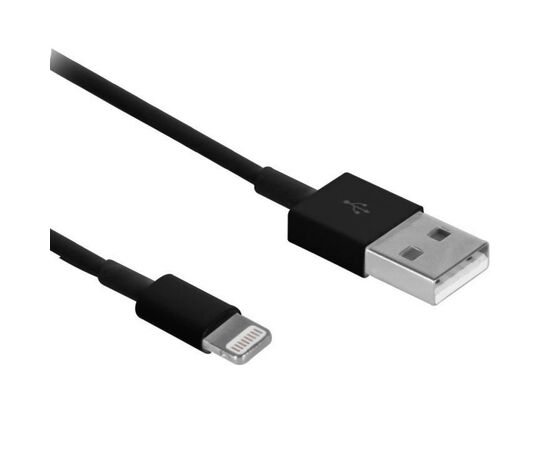 Дата кабель USB 2.0 AM to Lightning 1.0m Black Drobak (215340)
