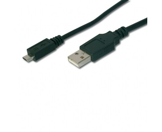 Дата кабель USB 2.0 AM to Micro 5P 1.8m Digitus (AK-300127-018-S)