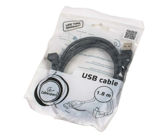 Дата кабель USB 2.0 Micro 5P to AF 1.8m Cablexpert (CCP-mUSB2-AMBM90-6), изображение 3 Дата кабель USB 2.0 Micro 5P to AF 1.8m Cablexpert (CCP-mUSB2-AMBM90-6), изображение 3