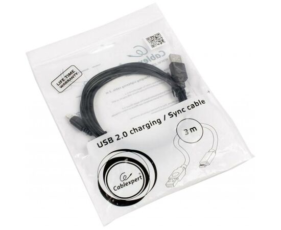 Дата кабель USB 2.0 AM to Micro 5P 3.0m Cablexpert (CCP-mUSB2-AMBM-10), изображение 4 Дата кабель USB 2.0 AM to Micro 5P 3.0m Cablexpert (CCP-mUSB2-AMBM-10), изображение 4