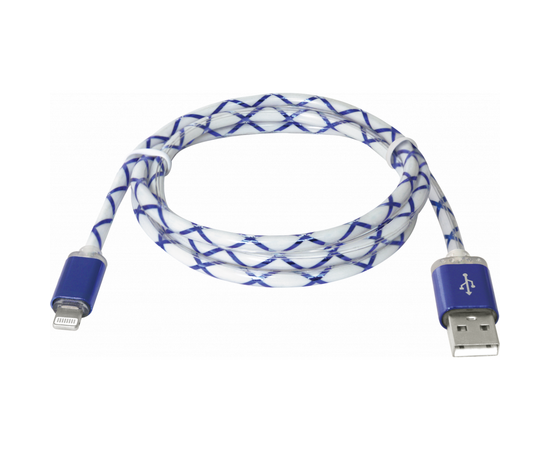 Дата кабель USB 2.0 AM to Lightning 1.0m ACH03-03LT BlueLED backlight Defender (87551), изображение 2 Дата кабель USB 2.0 AM to Lightning 1.0m ACH03-03LT BlueLED backlight Defender (87551), изображение 2