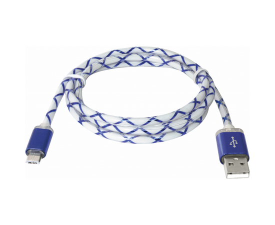 Дата кабель USB08-03LT USB - Micro USB, BlueLED backlight, 1m Defender (87555), изображение 2 Дата кабель USB08-03LT USB - Micro USB, BlueLED backlight, 1m Defender (87555), изображение 2