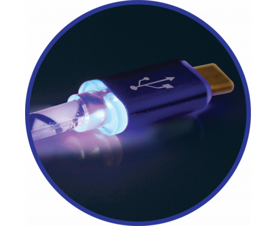 Дата кабель USB08-03LT USB - Micro USB, BlueLED backlight, 1m Defender (87555), изображение 4 Дата кабель USB08-03LT USB - Micro USB, BlueLED backlight, 1m Defender (87555), изображение 4